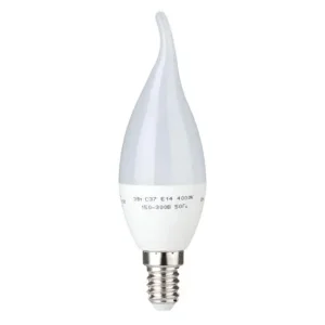 Лампа світлодіодна LED CA37, E14, 3 Вт, 150-300 В, 4000 K, 30000 год, гарантія 3 роки (Свічка на вітрі) INTERTOOL (LL-0161) UA