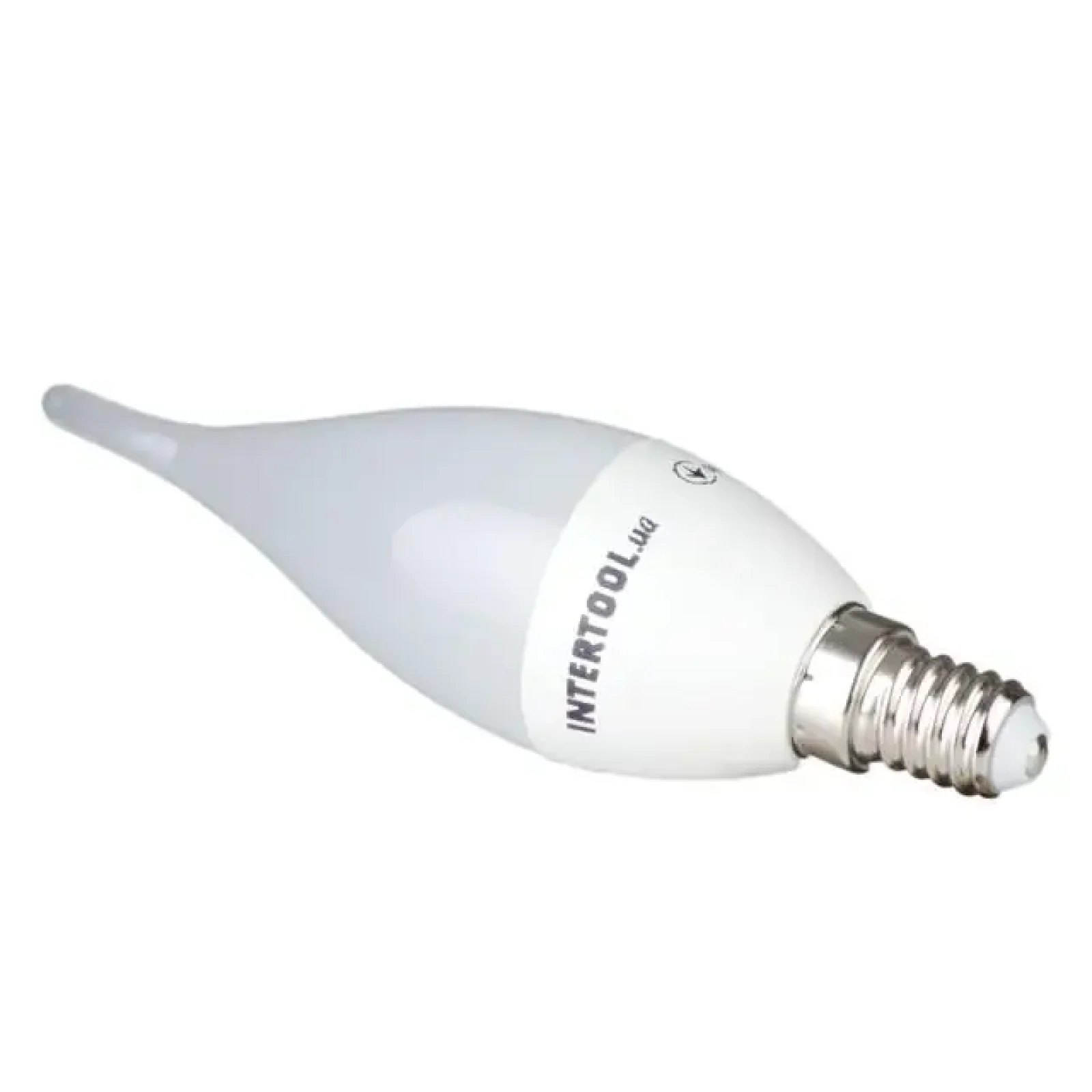 Лампа світлодіодна LED CA37, E14, 3 Вт, 150-300 В, 4000 K, 30000 год, гарантія 3 роки (Свічка на вітрі) INTERTOOL (LL-0161) UA