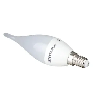 Лампа світлодіодна LED CA37, E14, 3 Вт, 150-300 В, 4000 K, 30000 год, гарантія 3 роки (Свічка на вітрі) INTERTOOL (LL-0161) UA