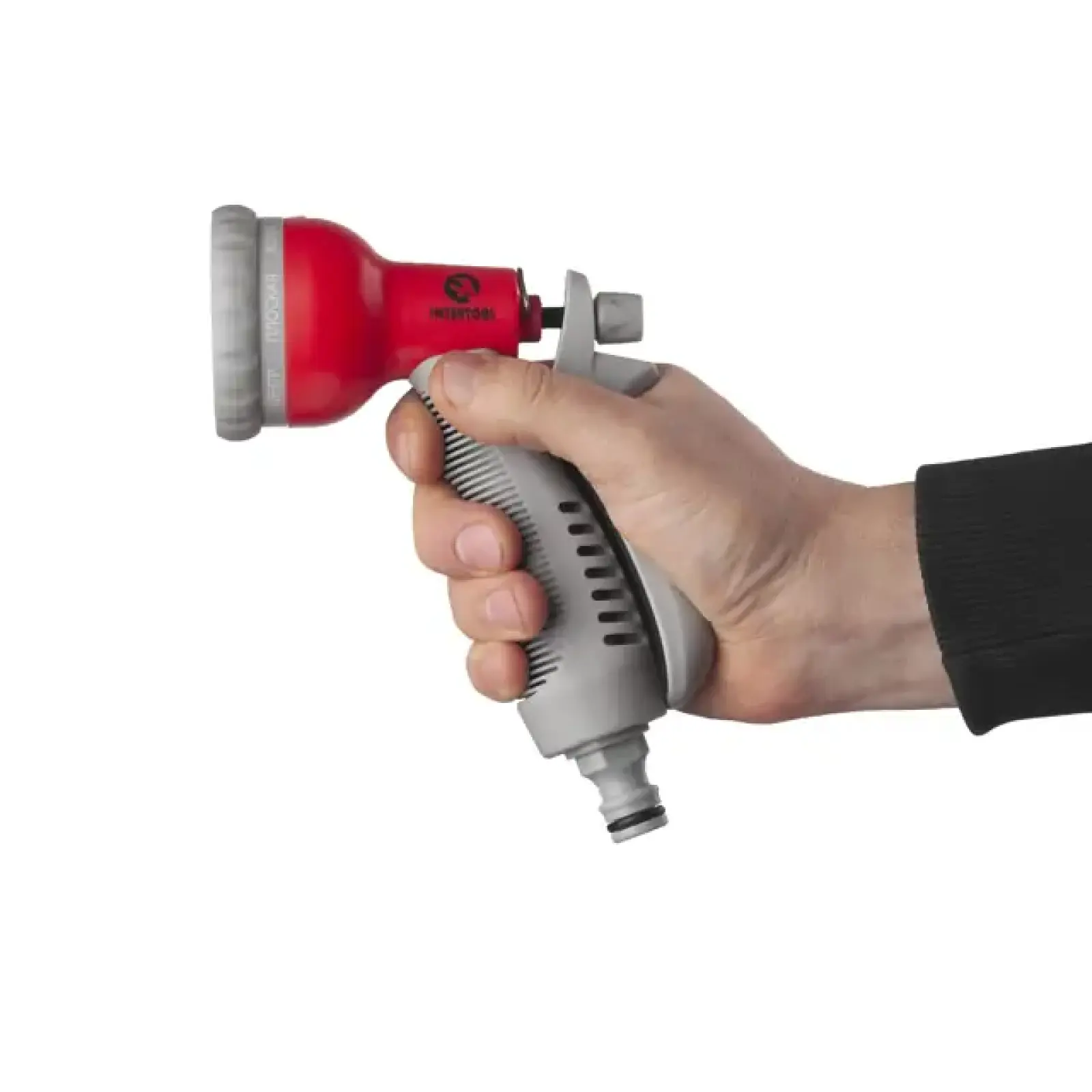 Пістолет-розпилювач для поливу, 8 режимів, матеріали: ABS, PP, TPR, набір аксесуарів для підключення INTERTOOL (GE-0002) UA