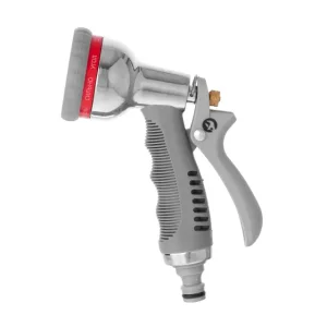 Пістолет-розпилювач для поливу, 8 режимів, хромований, матеріали: ABS, PP, TPR, Zinc alloy INTERTOOL (GE-0004) UA