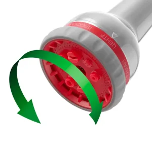 Пістолет-розпилювач для поливу, 8 режимів, хромований, матеріали: ABS, PP, TPR, Zinc alloy, набір аксесуарів для підключення INTERTOOL (GE-0005) UA