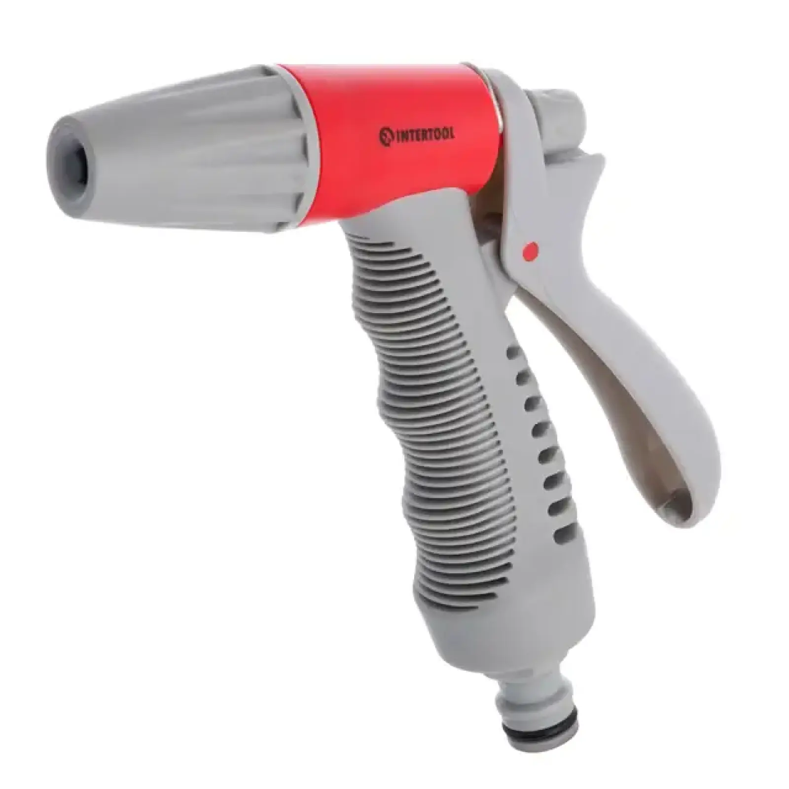 Пістолет-розпилювач для поливу, 3 режими, плавне регулювання потоку води, матеріали: ABS, PP, TPR, Brass, набір аксесуарів для підключення INTERTOOL (GE-0016) UA