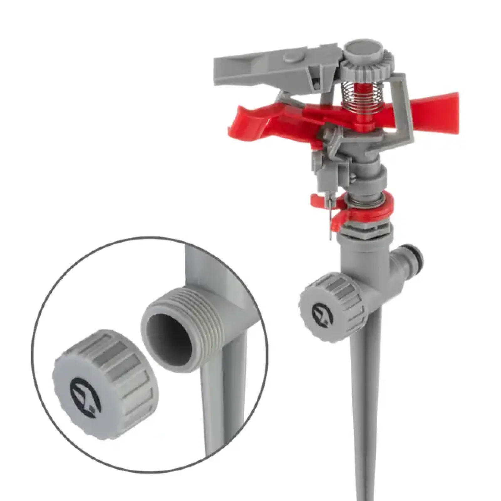 Дощувач пульсаційний на кілку, з повною або частковою зоною поливу до 12 м, матеріали: PP, ABS INTERTOOL (GE-0051) UA