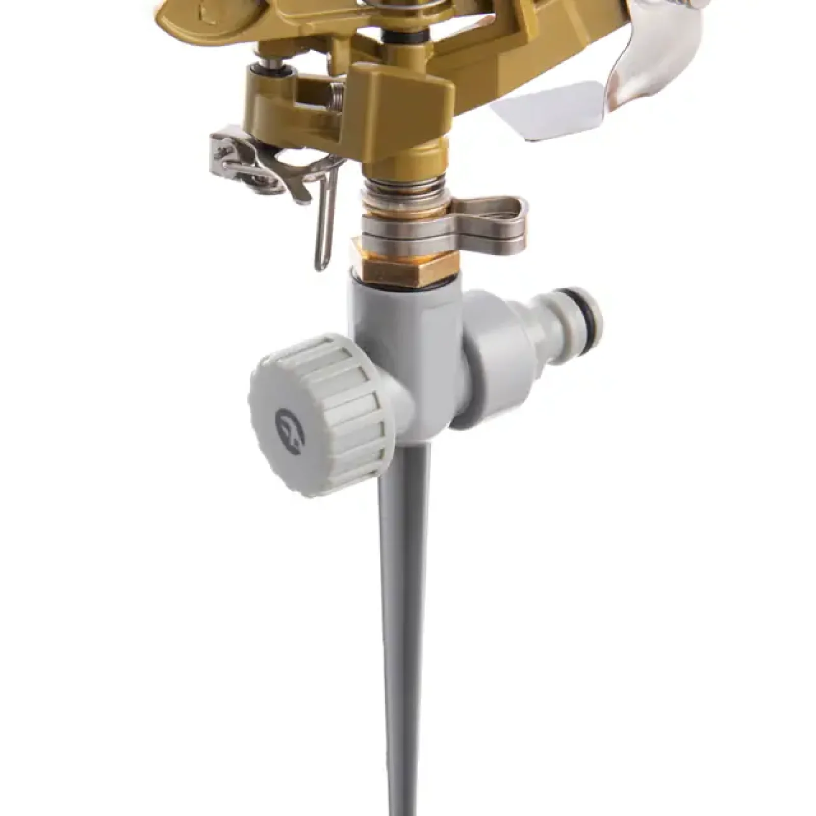 Дощувач пульсаційний на кілку, з повною або частковою зоною поливу до 12 м, матеріали: Brass, Zinc alloy INTERTOOL (GE-0052) UA