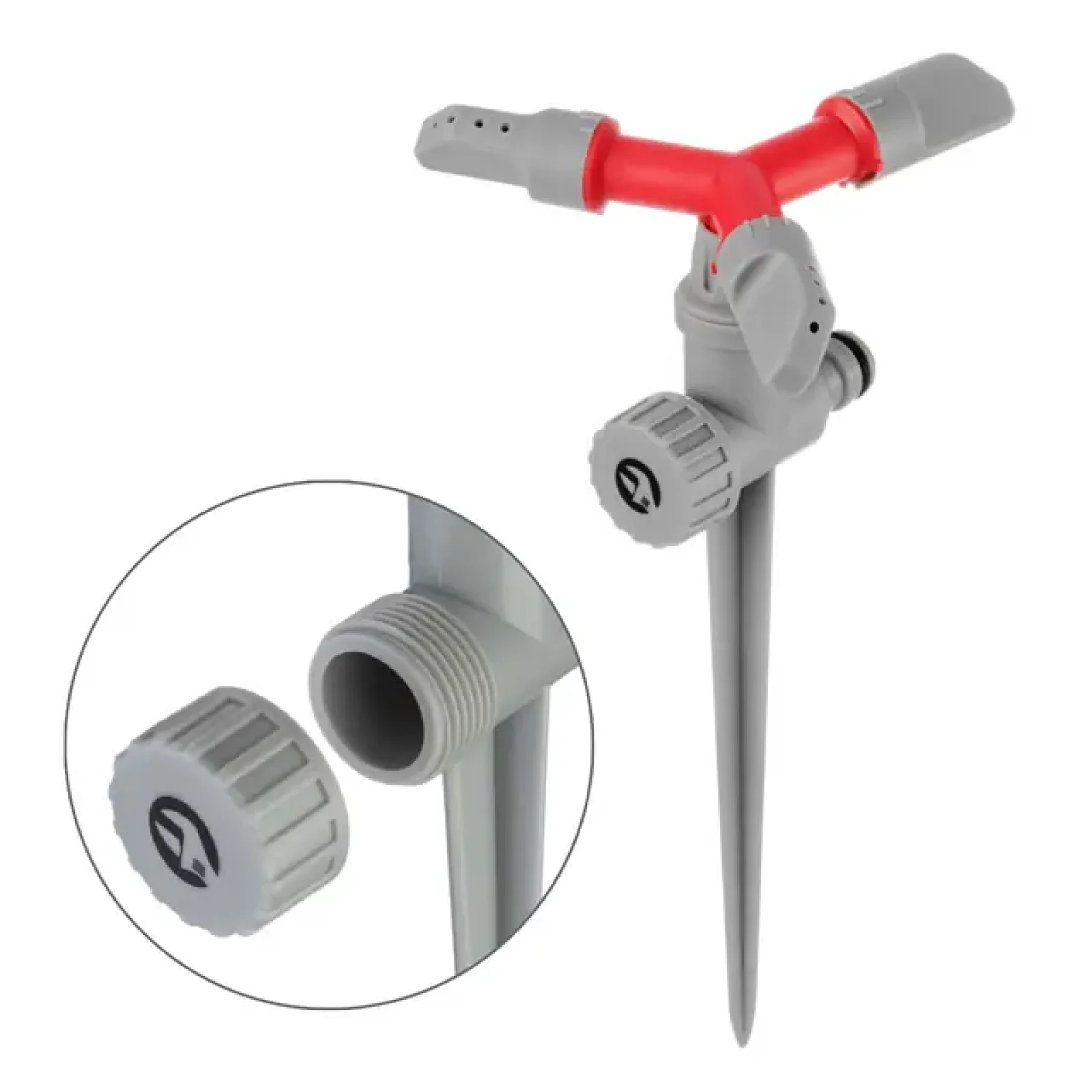 Дощувач круговий на кілку, з головкою, що обертається, матеріали: PP, ABS INTERTOOL (GE-0054) UA