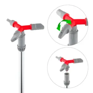 Дощувач круговий на штанзі 68 см, з головкою, що обертається, зона поливу до 11 м, матеріали: ABS, метал INTERTOOL (GE-0066) UA