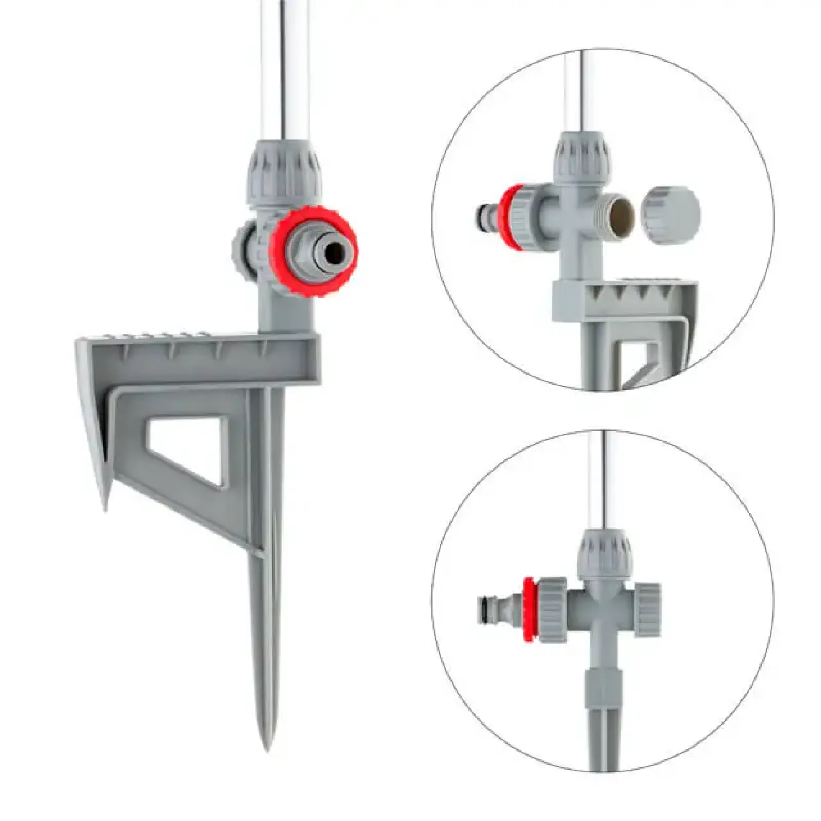 Дощувач круговий на штанзі 68 см, з головкою, що обертається, зона поливу до 11 м, матеріали: ABS, метал INTERTOOL (GE-0066) UA