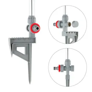 Дощувач круговий на штанзі 68 см, з головкою, що обертається, зона поливу до 11 м, матеріали: ABS, метал INTERTOOL (GE-0066) UA