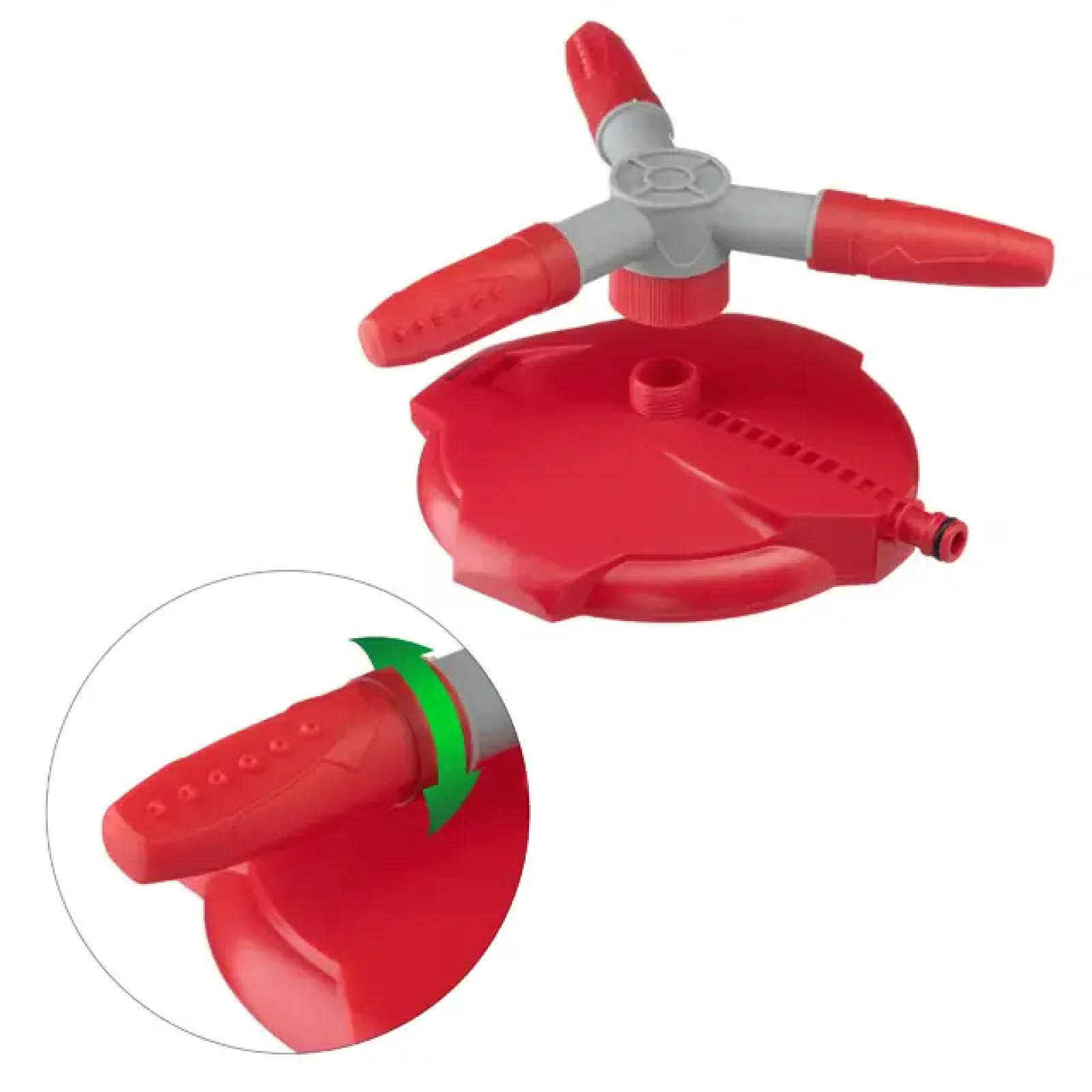 Дощувач круговий на базі, з головкою, що обертається, зона поливу до 8 м, матеріали: PP, ABS INTERTOOL (GE-0075) UA