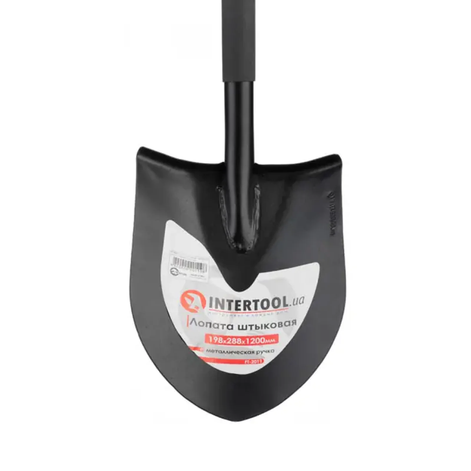 Лопата штикова, металева ручка, 198×288×1200 мм INTERTOOL (FT-2011) UA