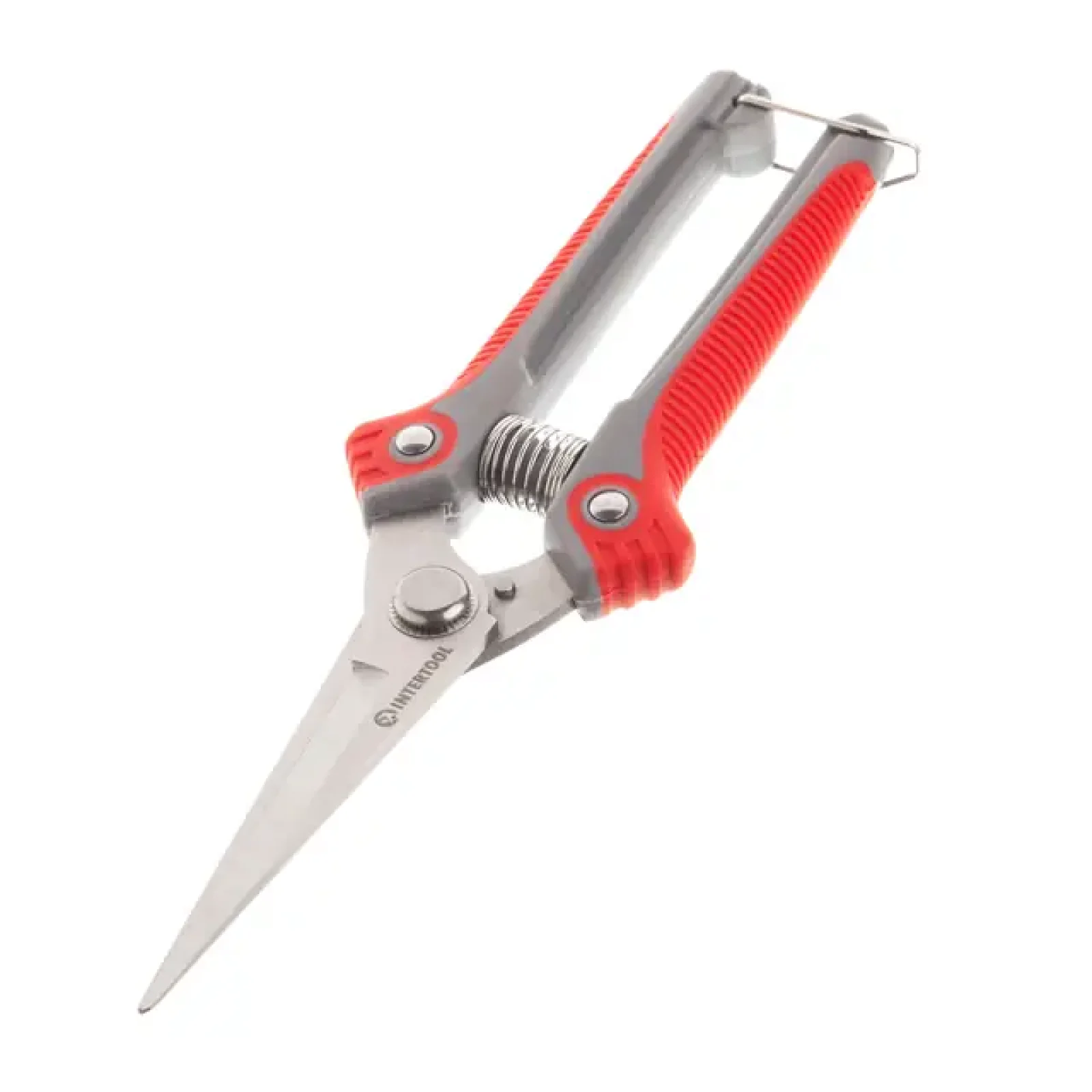 Секатор для винограду, 200 мм, INOX, комбінована рукоятка INTERTOOL (FT-1015) UA