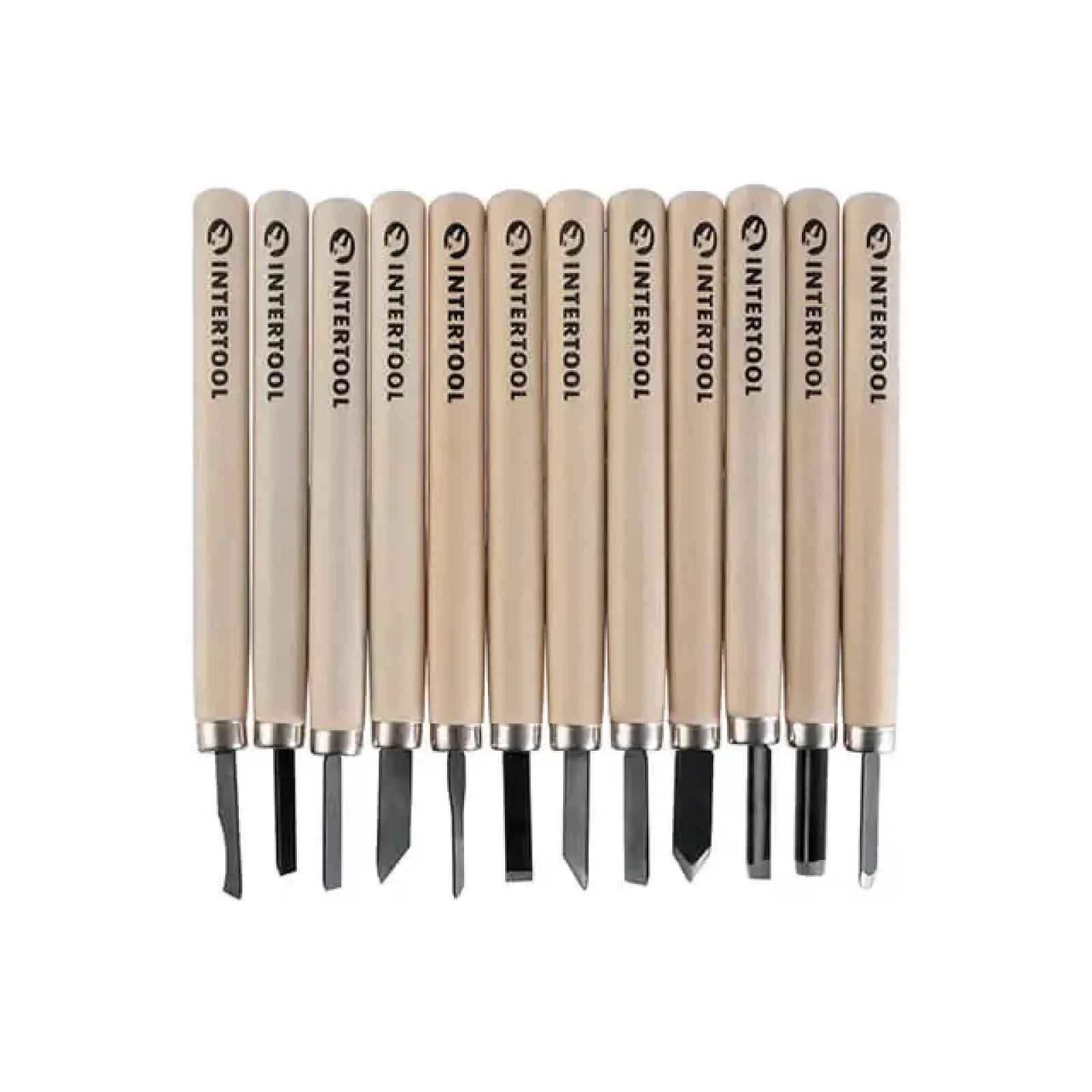 Набір різців по дереву, 12 шт. INTERTOOL (HT-3504) UA