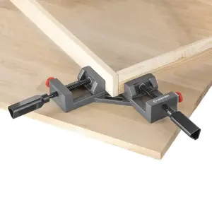 Струбцина кутова 90°, максимальна ширина затиску: 65 мм, система швидкої фіксації INTERTOOL (HT-6042) UA