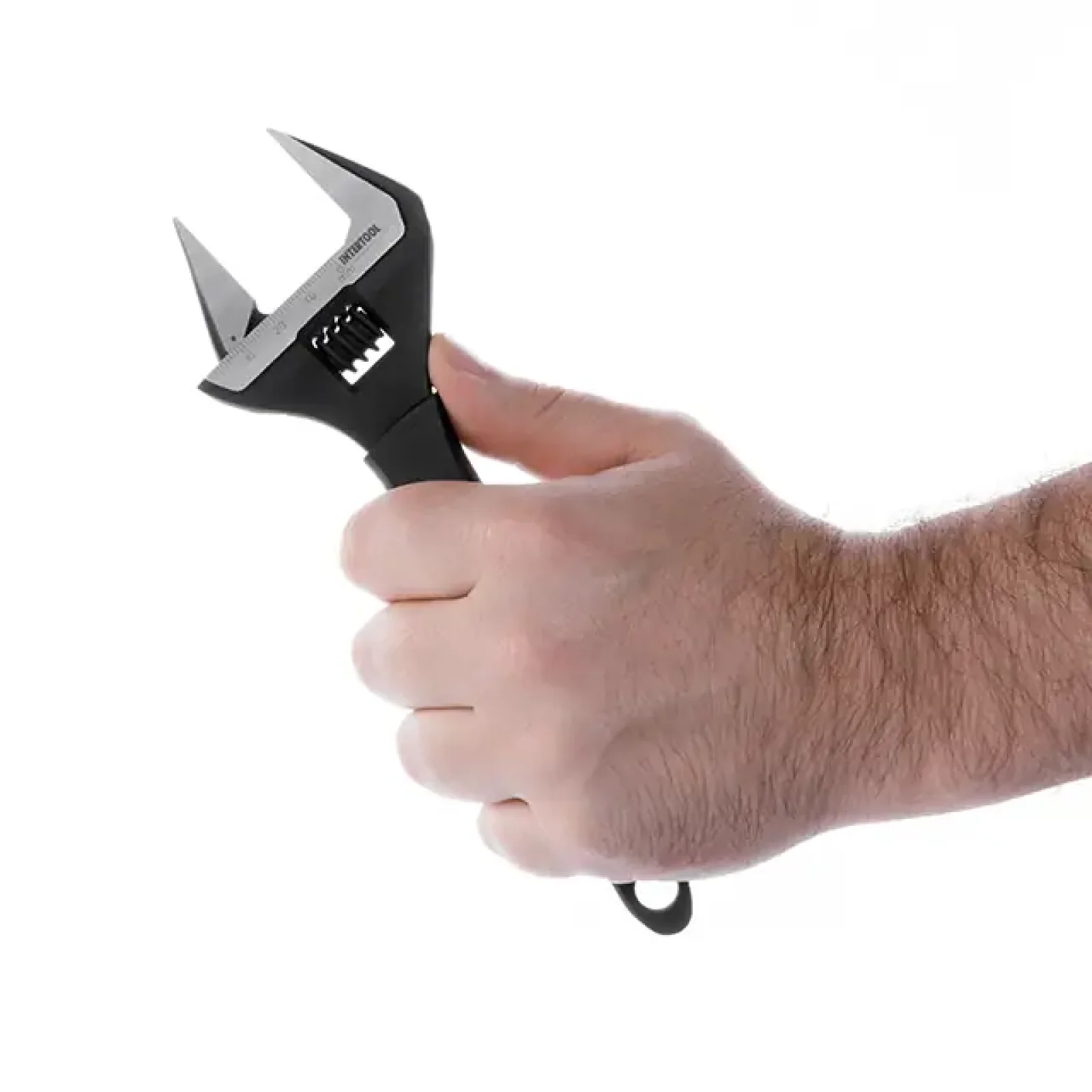 Ключ розвідний, 200 мм, прогумована ручка, розкриття губок 38 мм, Cr-V, STORM INTERTOOL (XT-0045) UA