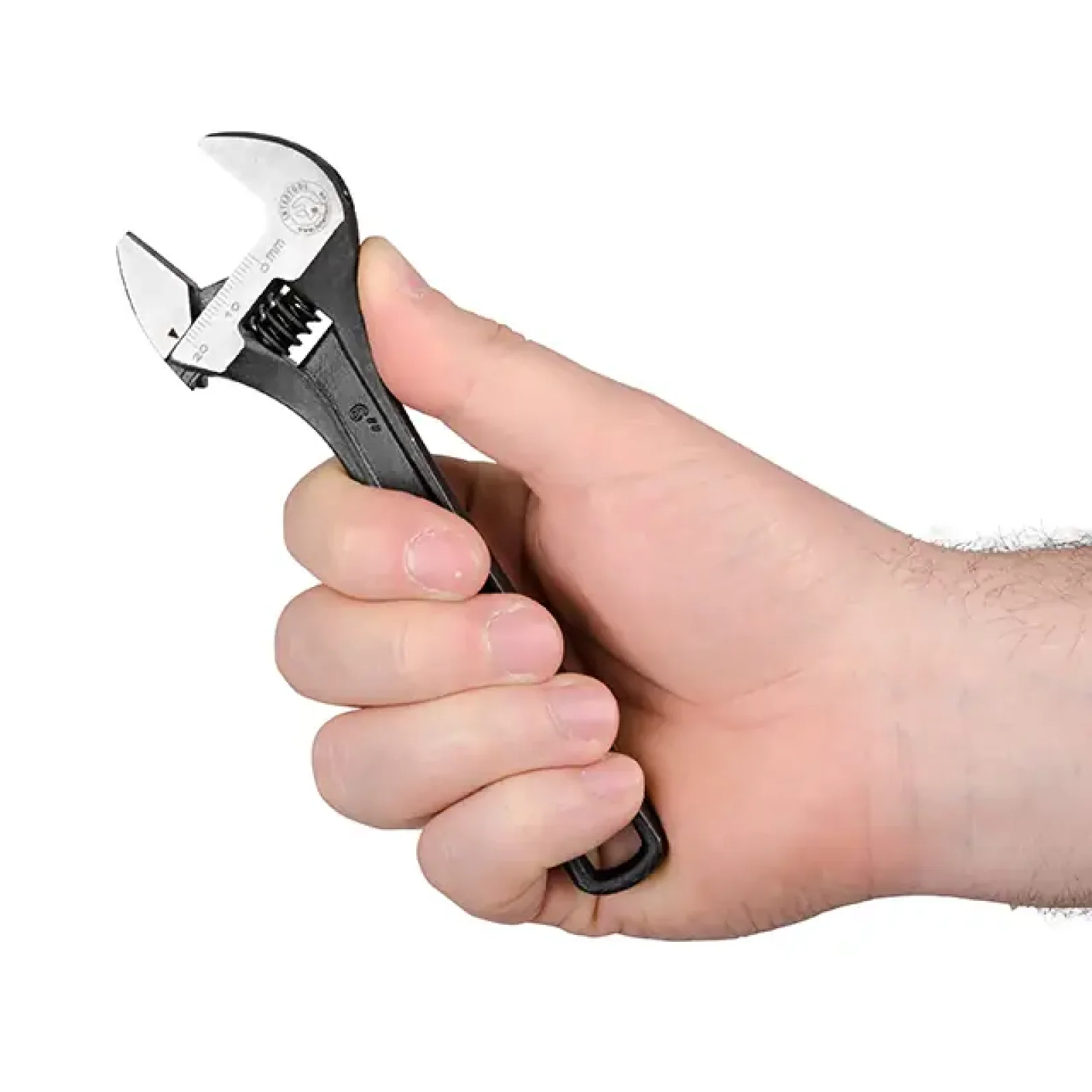 Ключ розвідний, 150 мм, Cr-V, чорний, фосфатований INTERTOOL (XT-0056) UA