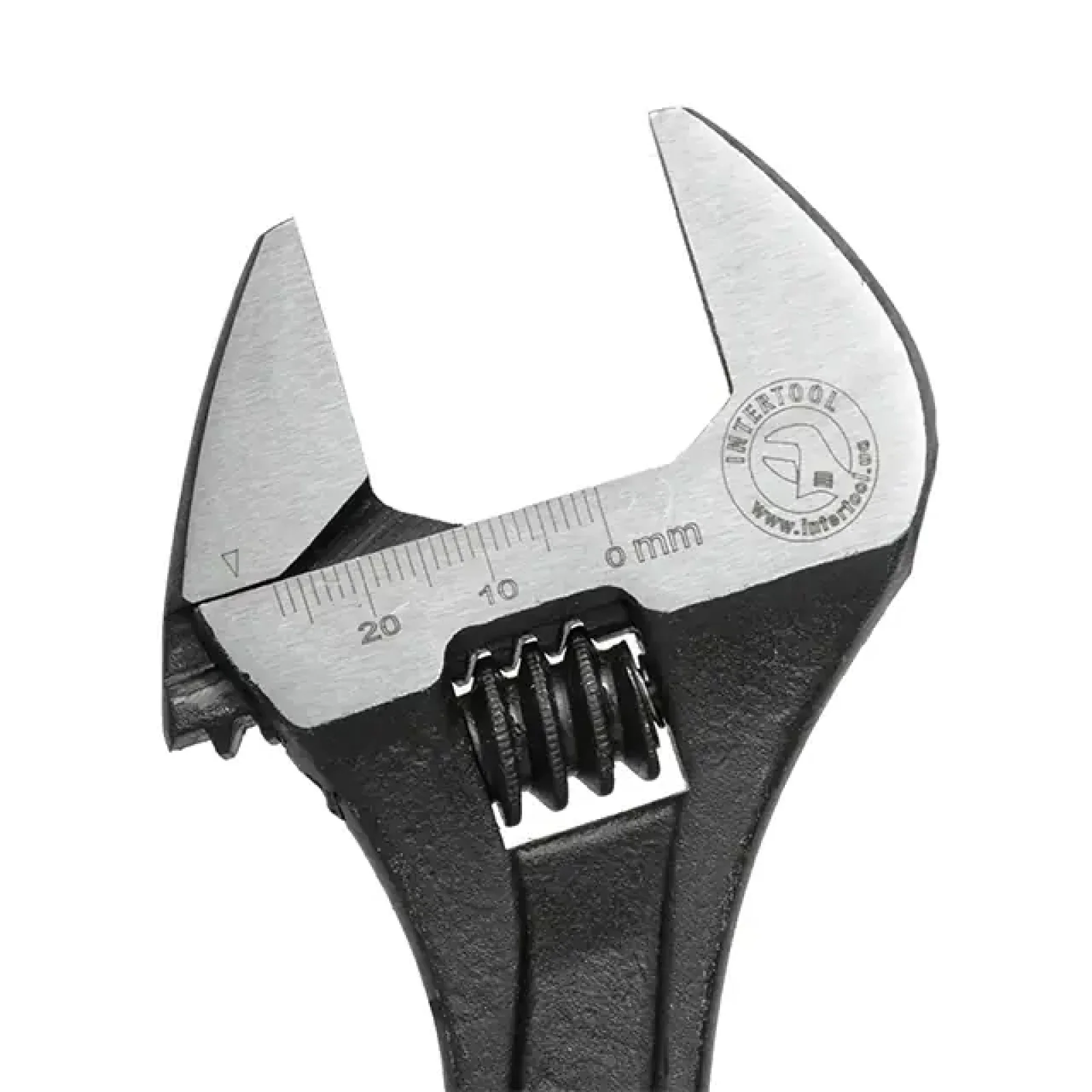 Ключ розвідний, 200 мм, Cr-V, чорний, фосфатований INTERTOOL (XT-0058) UA