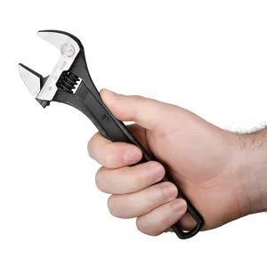 Ключ розвідний, 200 мм, Cr-V, чорний, фосфатований INTERTOOL (XT-0058) UA