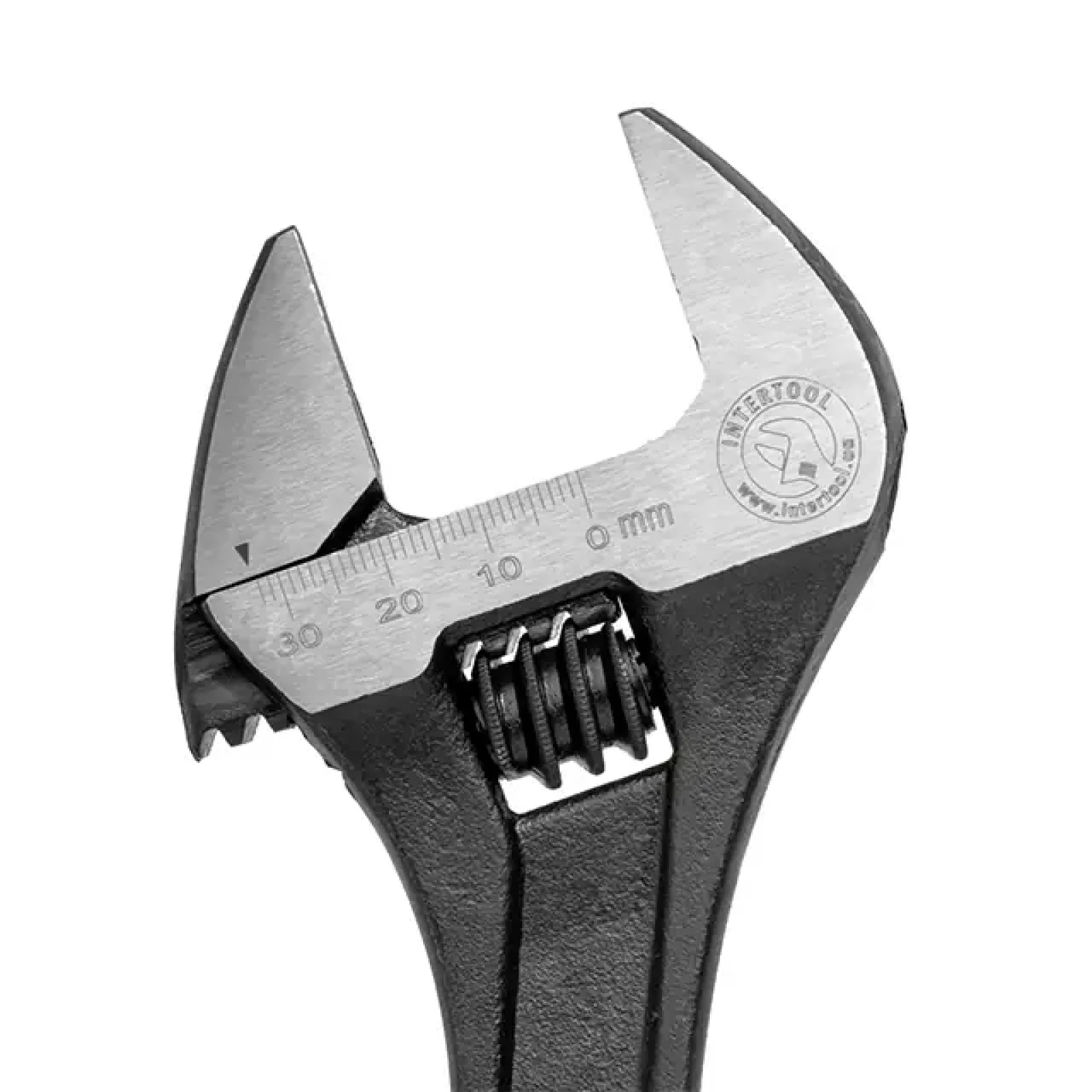 Ключ розвідний, 250 мм, Cr-V, чорний, фосфатований INTERTOOL (XT-0060) UA