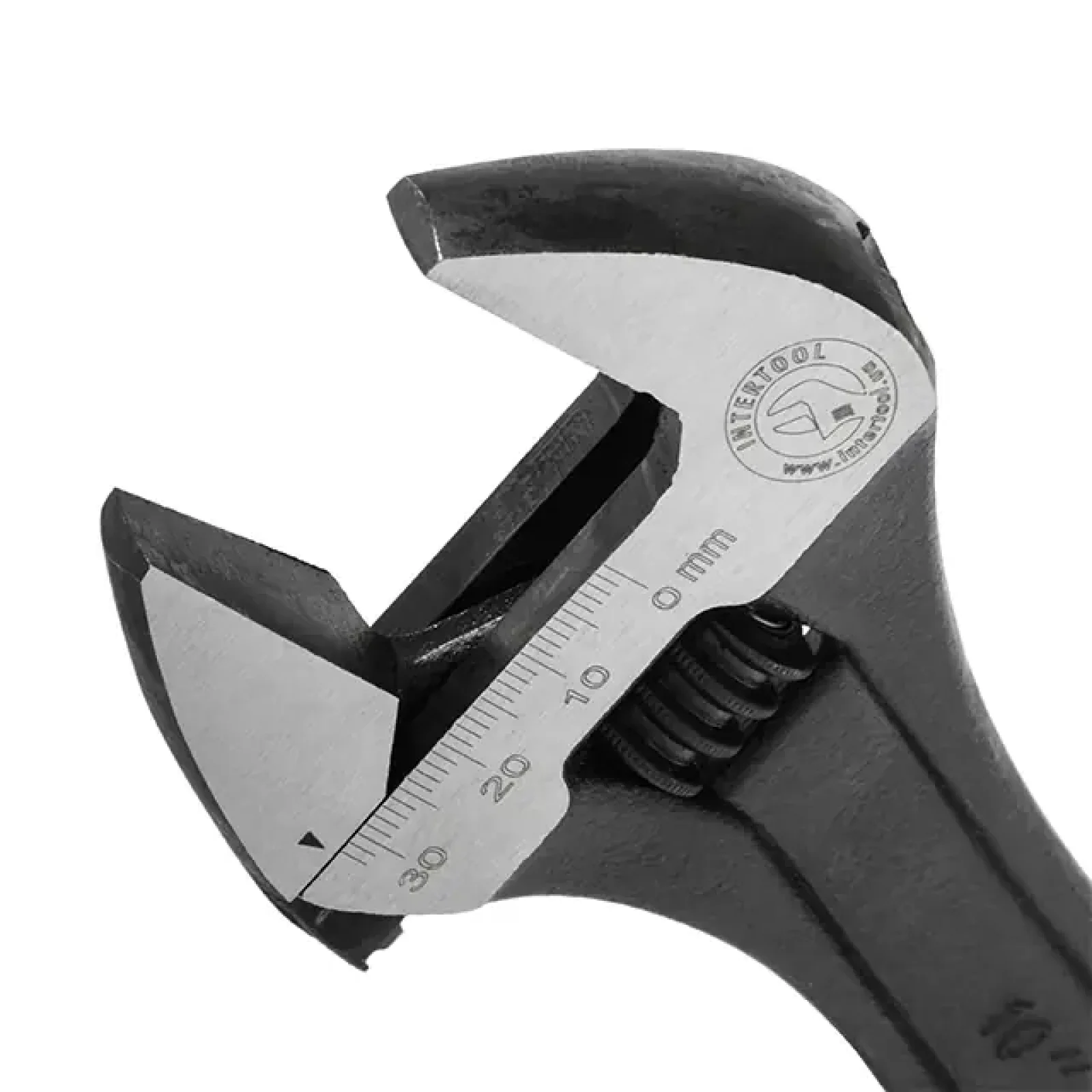 Ключ розвідний, 250 мм, Cr-V, чорний, фосфатований INTERTOOL (XT-0060) UA