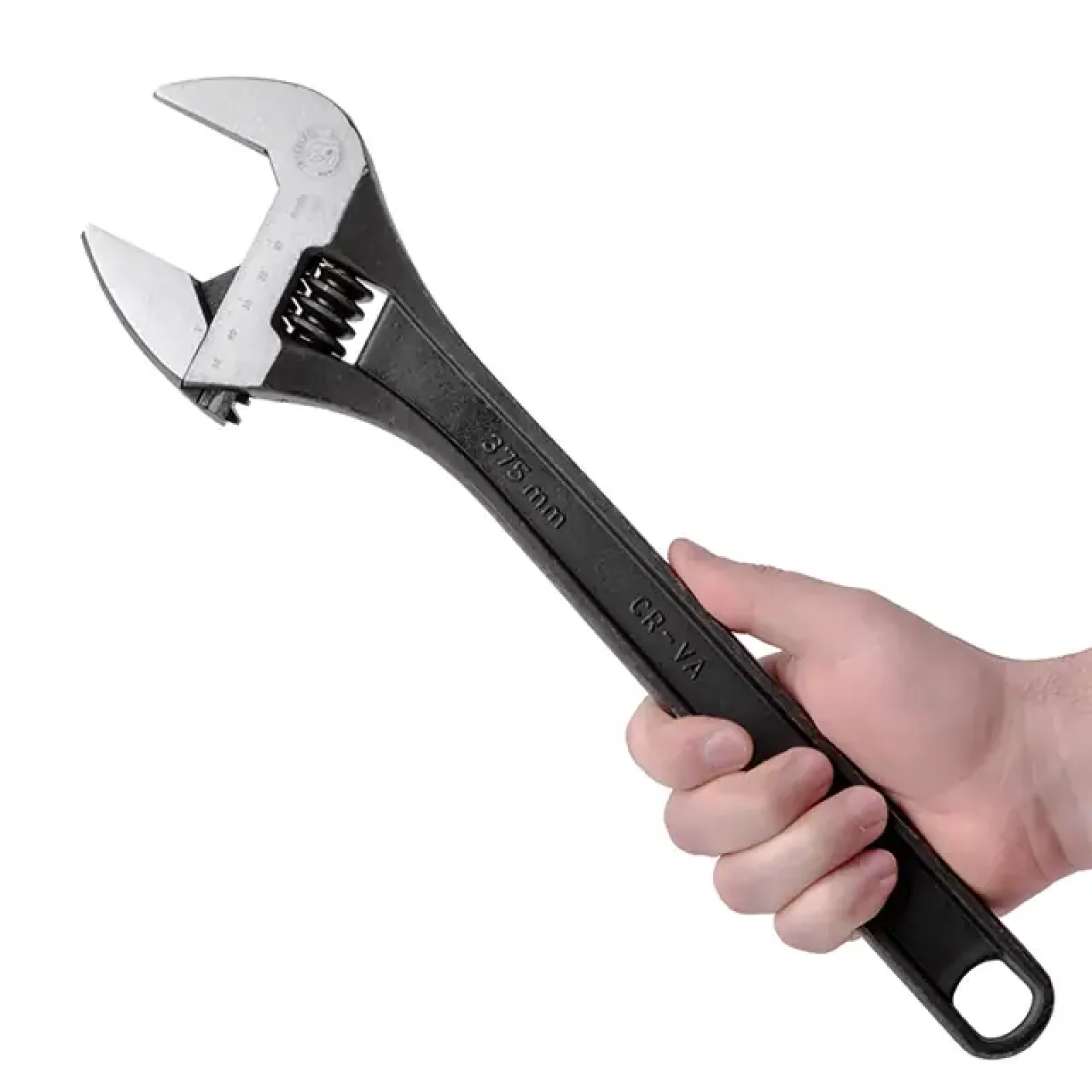 Ключ розвідний, 380 мм, Cr-V, чорний, фосфатований INTERTOOL (XT-0065) UA