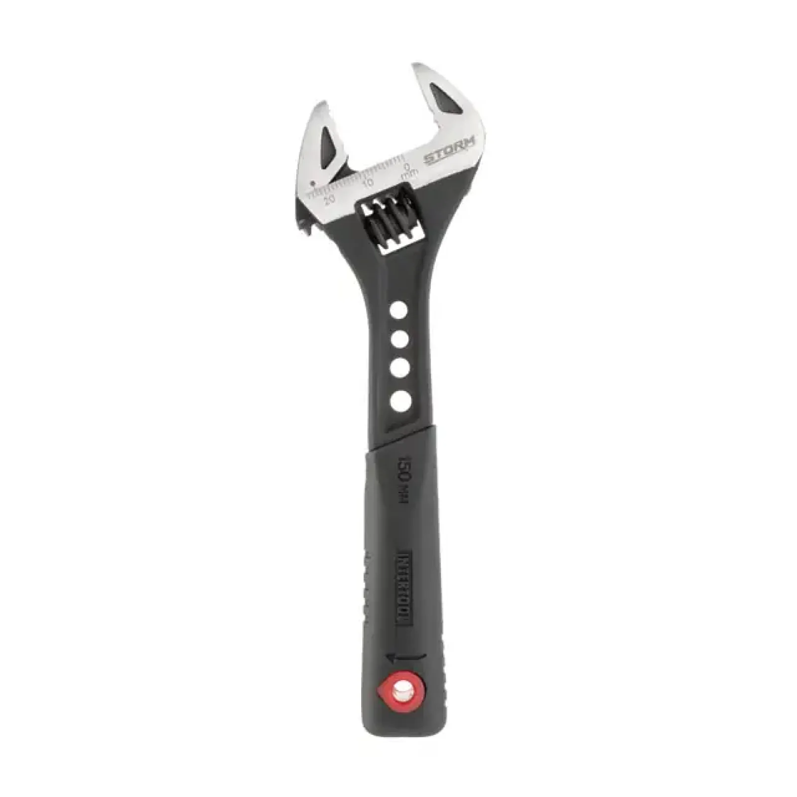 Ключ розвідний, 150 мм, кований, рукоятка TPR, HRC 40-50, Cr-V, STORM INTERTOOL (XT-0070) UA