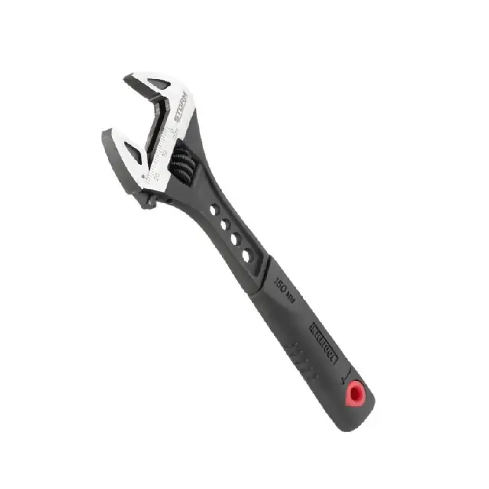 Ключ розвідний, 150 мм, кований, рукоятка TPR, HRC 40-50, Cr-V, STORM INTERTOOL (XT-0070) UA