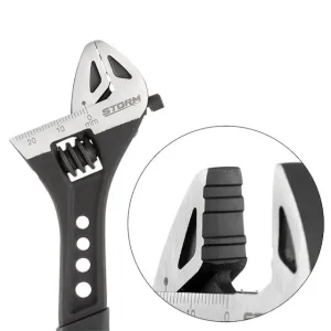 Ключ розвідний, 150 мм, кований, рукоятка TPR, HRC 40-50, Cr-V, STORM INTERTOOL (XT-0070) UA