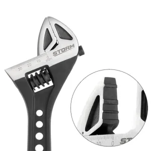 Ключ розвідний, 300 мм, кований, рукоятка TPR, HRC 40-50, Cr-V, STORM INTERTOOL (XT-0085) UA