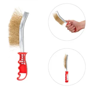 Щітка дротяна універсальна, рифлений дріт покритий латунню, пластикова рукоятка INTERTOOL (BT-0001) UA