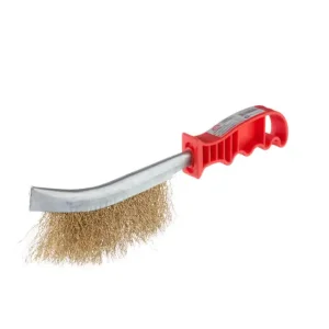 Щітка дротяна універсальна, рифлений дріт покритий латунню, пластикова рукоятка INTERTOOL (BT-0001) UA