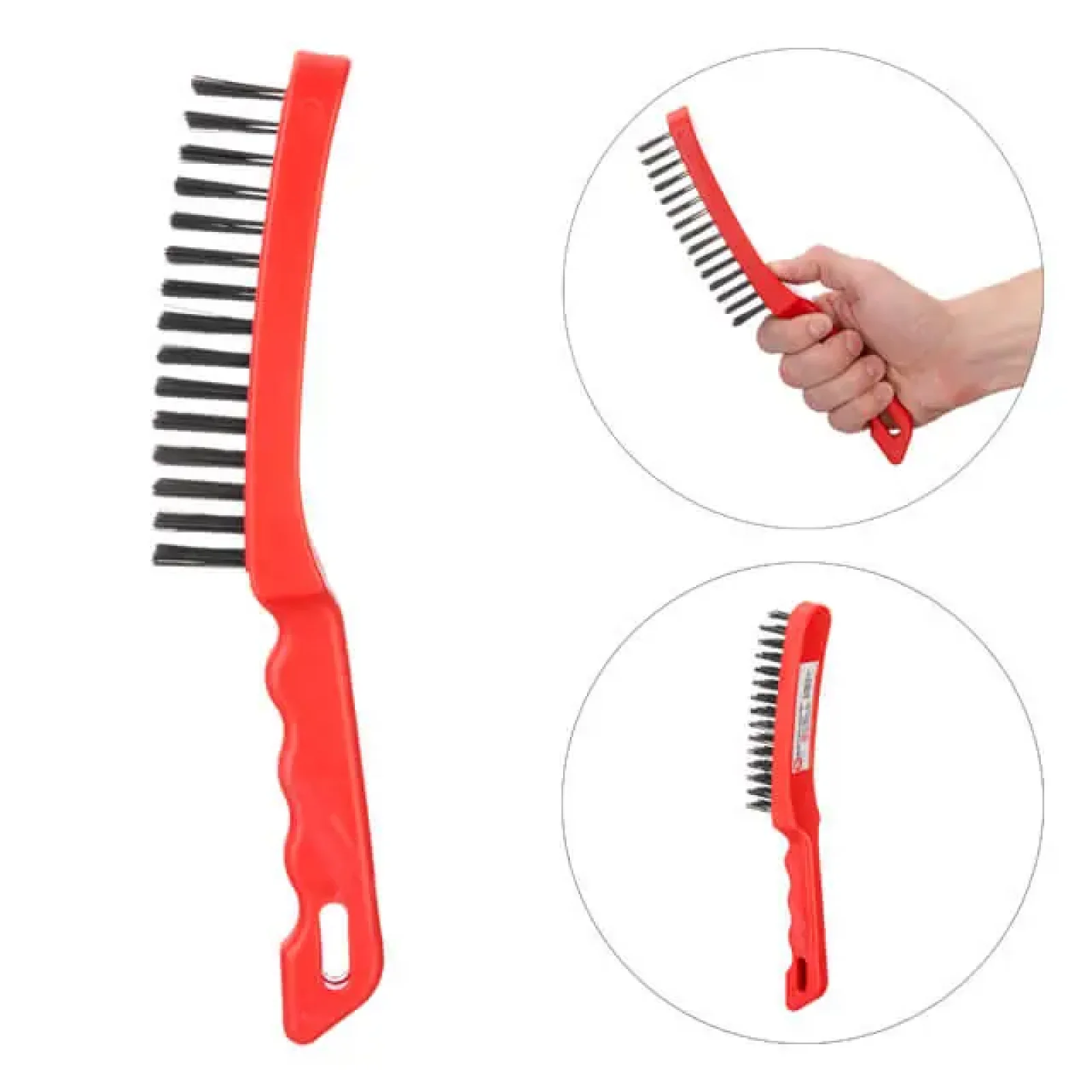 Щітка ручна, 4-рядна, пластиковий корпус, cталевий дріт INTERTOOL (BT-0007) UA