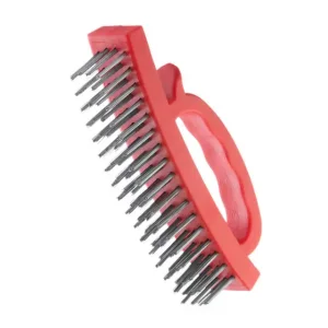 Щітка ручна для зачистки іржі, 165 мм, пластиковий корпус, cталевий дріт INTERTOOL (BT-0010) UA