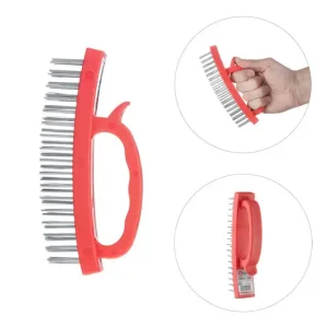 Щітка ручна для зачистки іржі, 165 мм, пластиковий корпус, cталевий дріт INTERTOOL (BT-0010) UA