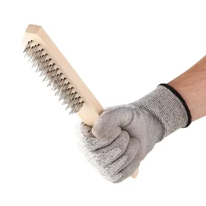 Щітка ручна, 4-рядна, корпус із дерева, cталевий дріт INTERTOOL (BT-0002) UA