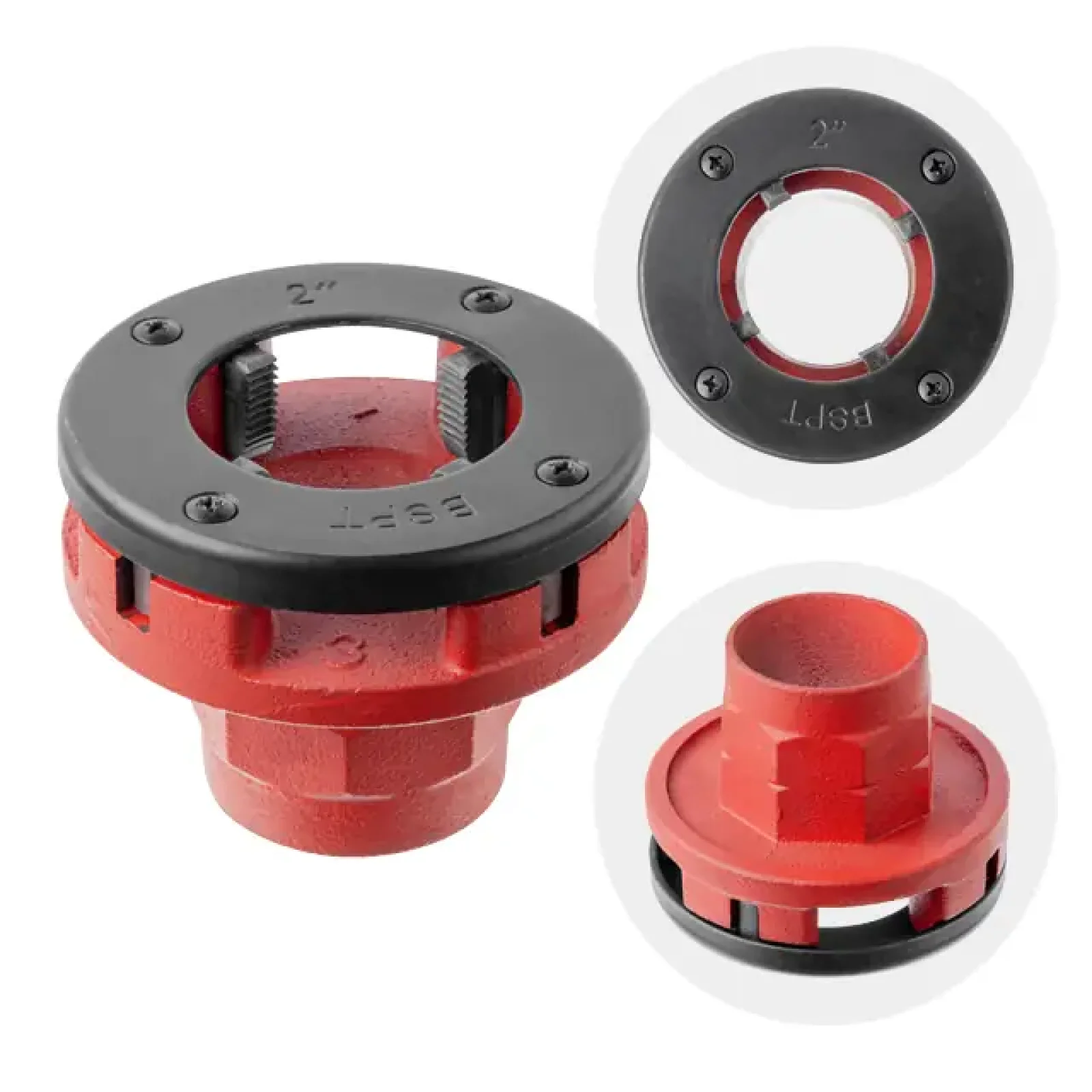 Набір плашок трубних 2шт для нарізки різьблення INTERTOOL (SD-8002) UA