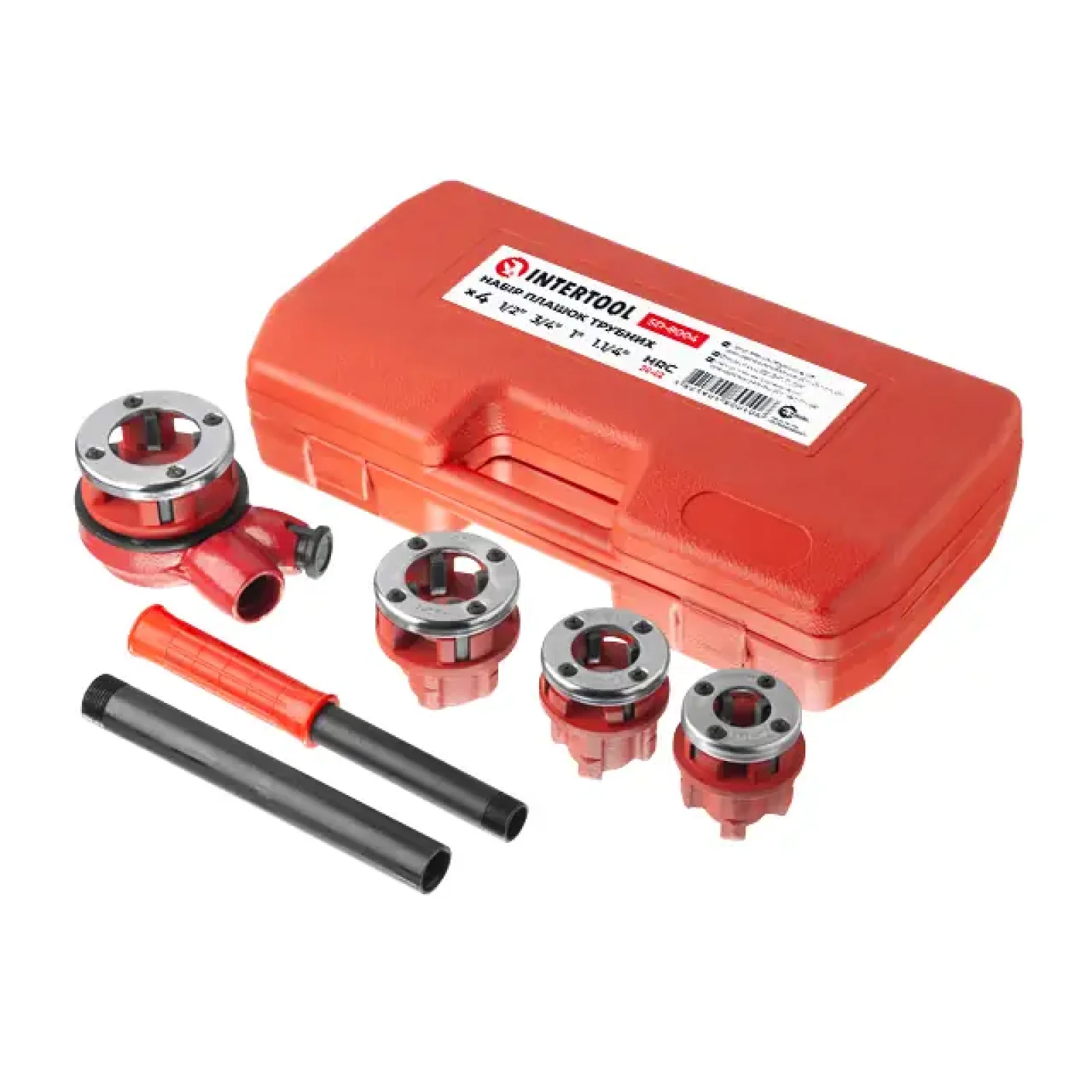 Набір плашок трубних 4 шт, для нарізання різьби: 1/2