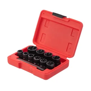 Набір екстракторів подовжених для пошкоджених болтів і гайок, 10 шт. INTERTOOL (SD-8008) UA