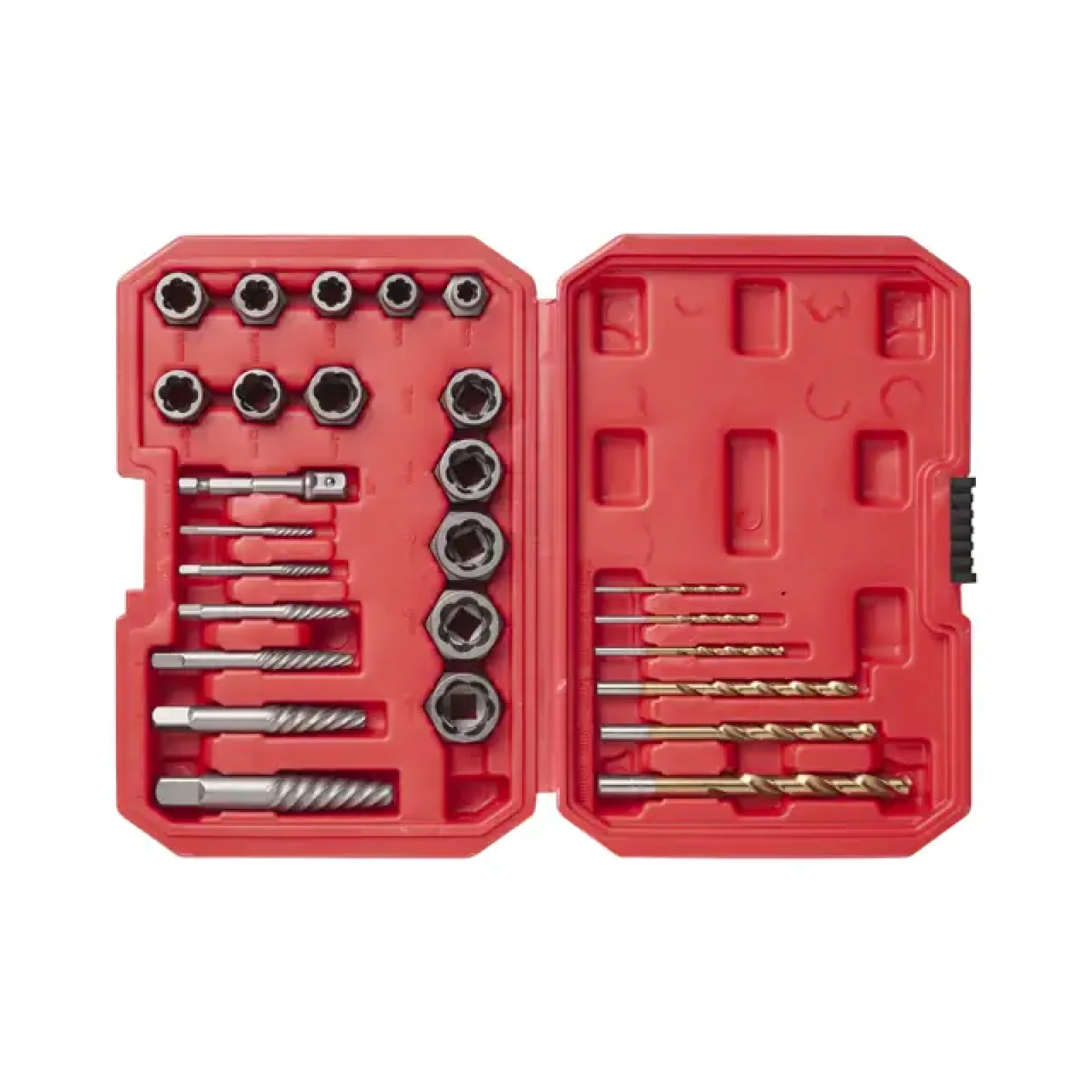 Набір екстракторів та свердел для пошкоджених болтів і гайок, 26 шт. INTERTOOL (SD-8009) UA