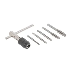 Набір мітчиків з Т-подібним тримачем, 6 од., M4, M5, M6, M8, M10 INTERTOOL (SD-8018) UA