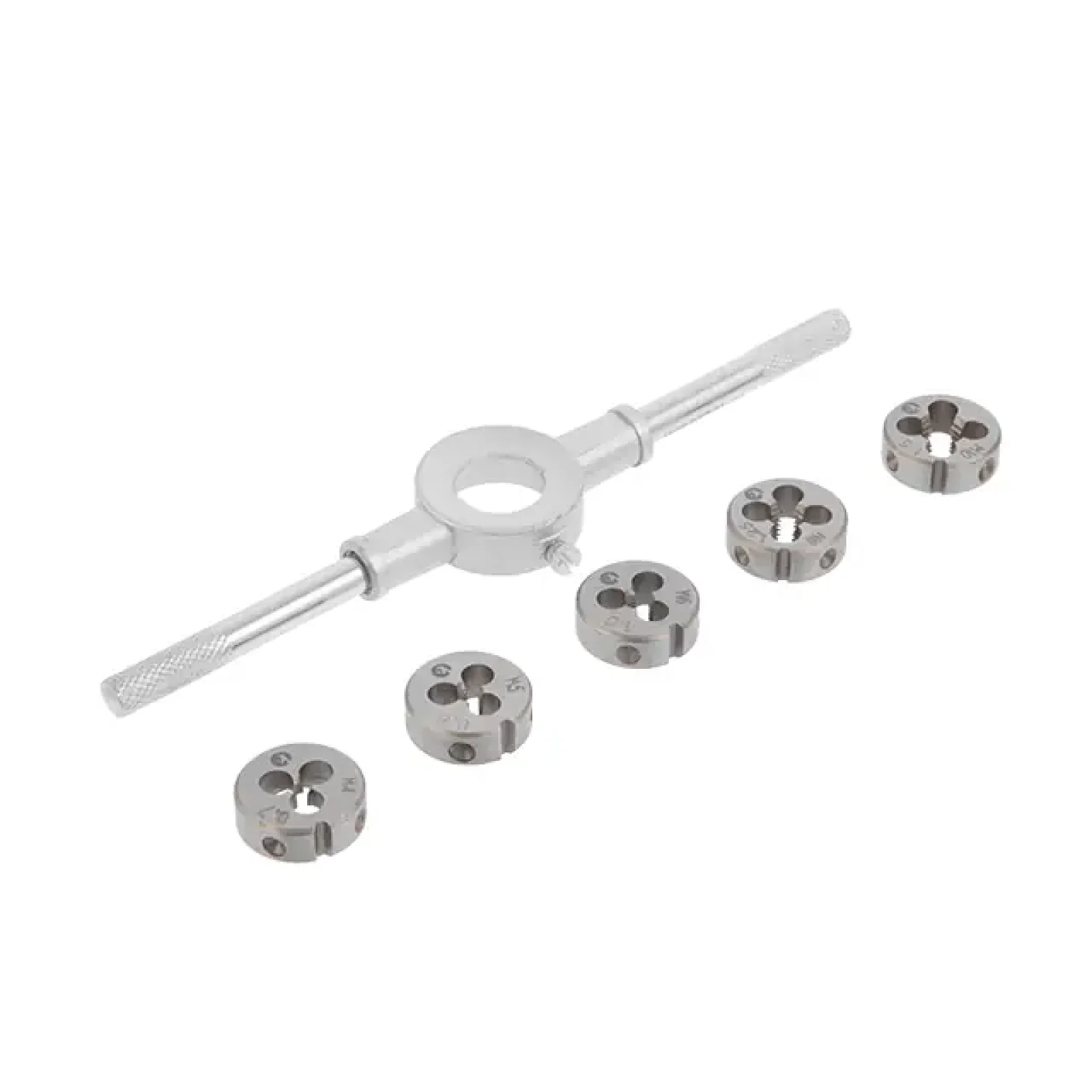 Нібор плашок з тримачем, 6 од., M4, M5, M6, M8, M10 INTERTOOL (SD-8019) UA