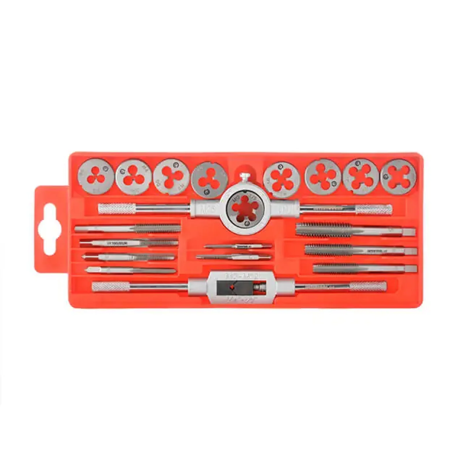 Набір плашок і мітчиків, 20 од., M3-M12 INTERTOOL (SD-8020) UA