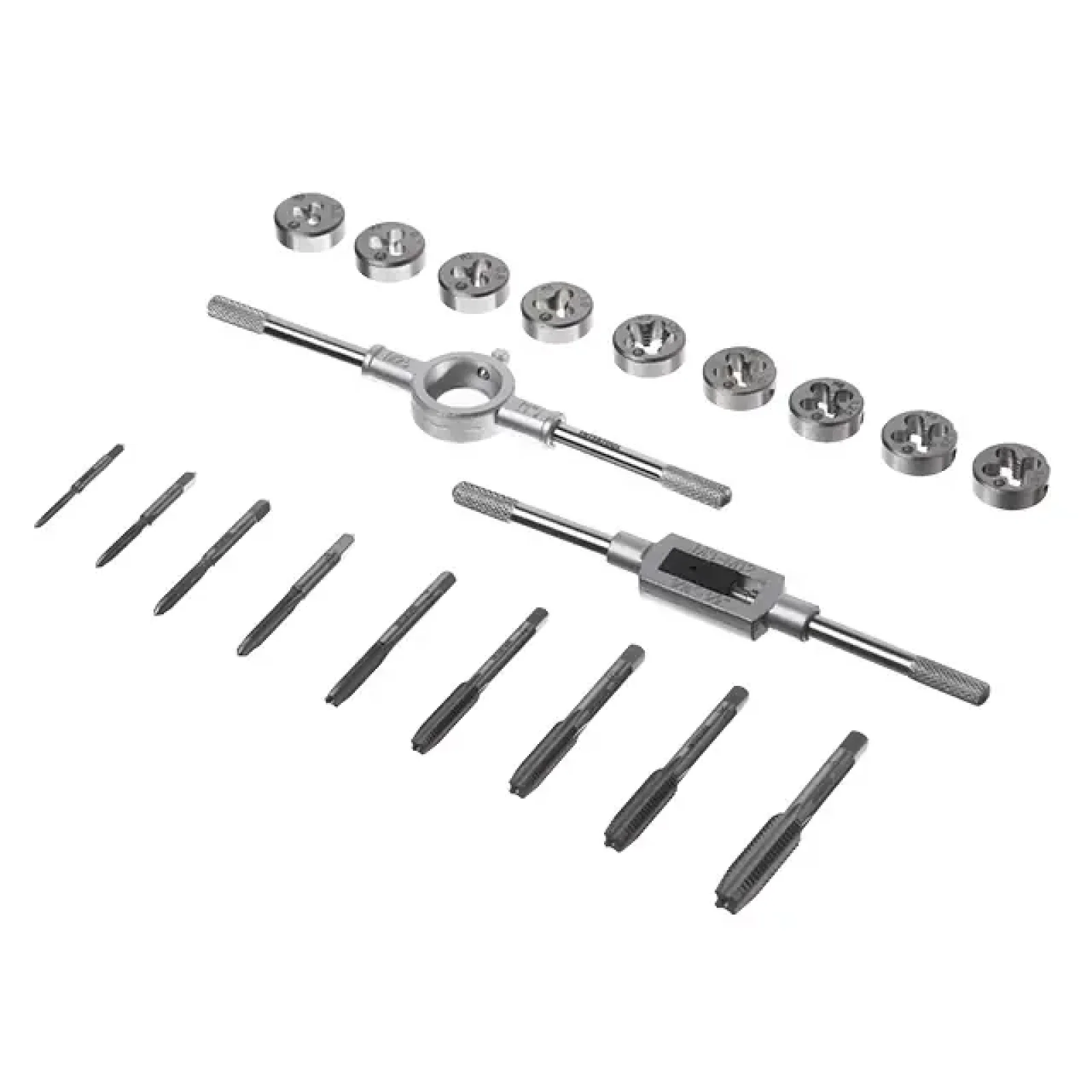 Набір плашок і мітчиків, 20 од., M3-M12 INTERTOOL (SD-8021) UA