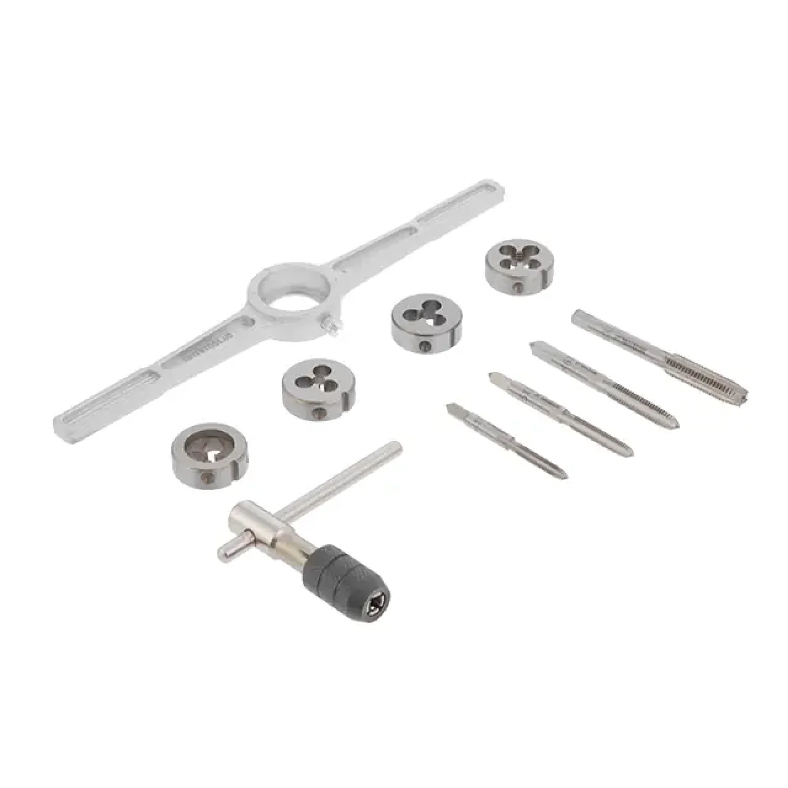 Набір плашок і мітчиків, 10 од., M4, M5, M6, M8 INTERTOOL (SD-8025) UA