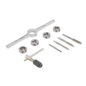 Набір плашок і мітчиків, 10 од., M4, M5, M6, M8 INTERTOOL (SD-8025) UA