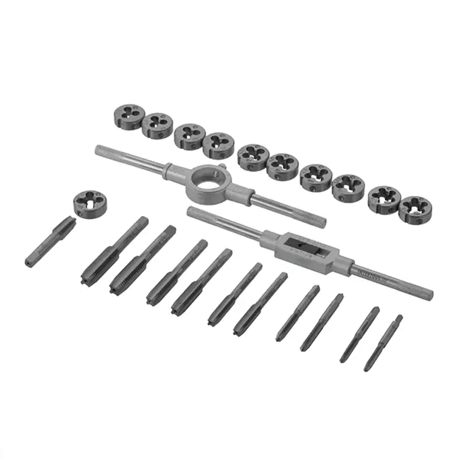 Набір плашок і мітчиків, 24 од., M5-M12 INTERTOOL (SD-8026) UA