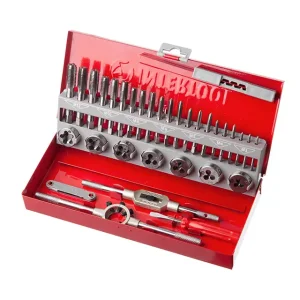 Набір плашок і мітчиків, 32 од., M3-M12 INTERTOOL (SD-8032) UA