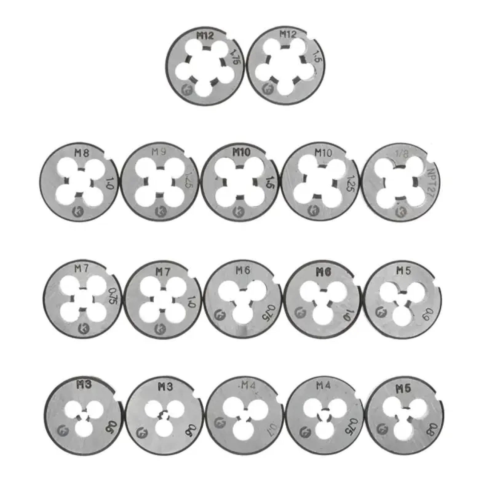 Набір плашок і мітчиків M3-M12, 40 од. INTERTOOL (SD-8040) UA