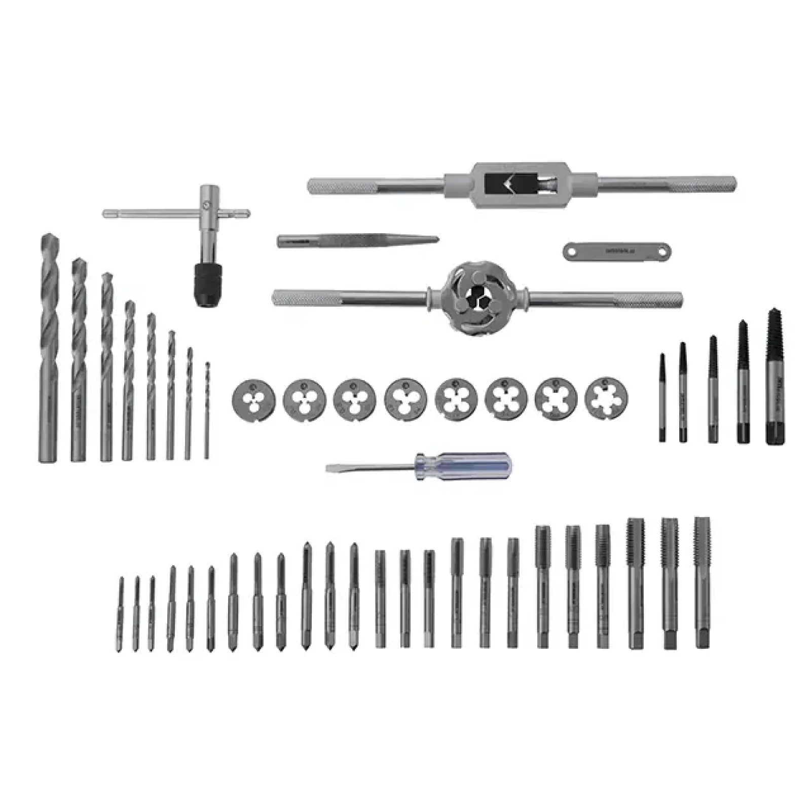 Набір плашок і мітчиків, 52 од., M3-M12 INTERTOOL (SD-8052) UA