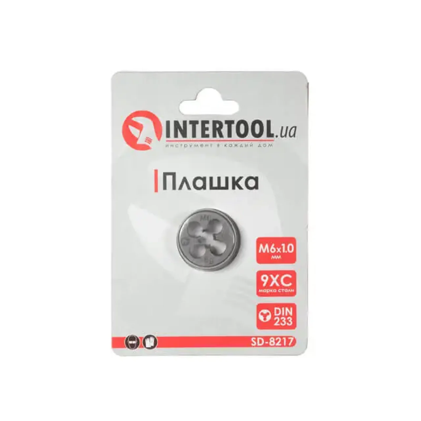 Плашка, M6×1,0 мм INTERTOOL (SD-8217) UA